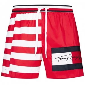 Tommy Bodywear Medium Stripe Shorts - Glare Red