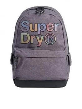 Superdry Rainbow Infill Montana Rucksack, Grey, Women