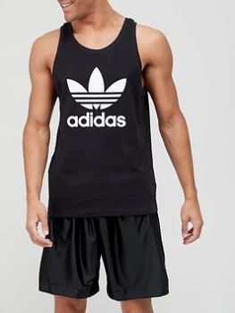 adidas Originals Trefoil Tank Top - Black/White, Size XS, Men