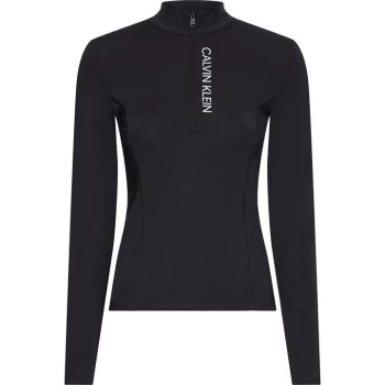 Calvin Klein Performance Long Sleeve Zip Top - Acid Lime/ DNU