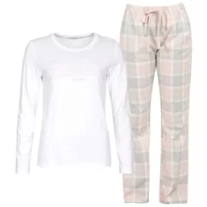 Barbour Womens Phoebe PJ Set Pink Tartan XS