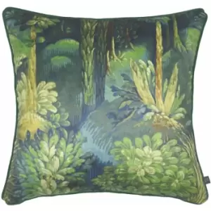 Prestigious Textiles Forbidden Forest Cushion Cover (55cm x 55cm) (Sapphire Blue/Green) - Sapphire Blue/Green