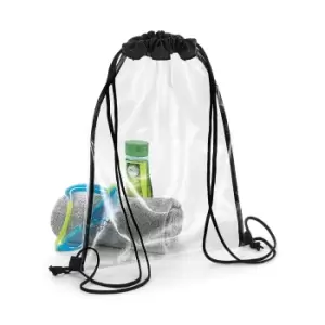 BagBase Clear Gymsac (One Size) (Clear/Black)