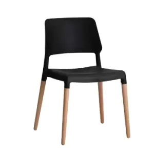 Set Of 2 Riva Dining Chairs Black