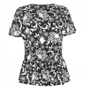 Biba Volume Top - Black Paisley