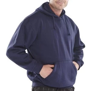 Click Workwear Sweatshirt Hooded Polycotton 300gsm XL Navy Blue Ref