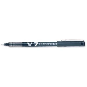 Pilot V7 Rollerball Pen 0.7mm Needle Tip 0.5mm Line Black Pack of 12 Pens