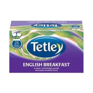 Tetley English Breakfast Drawstring Tea Bags in Envelope Pack of 25