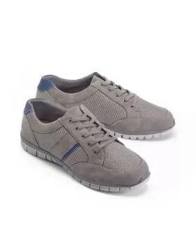 Cotton Traders Mens Lightweight Lace-Up Trainers in Grey