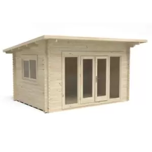 Forest Garden Melbury 4m x 3m Pent Double Glazed Log Cabin