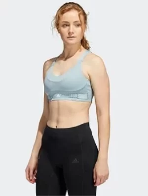 adidas Fastimpact Luxe Run High-support Bra, Grey, Size L, Women