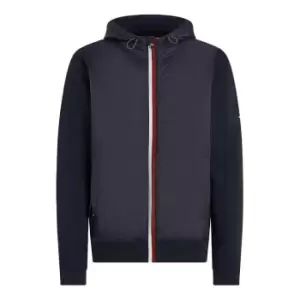 Tommy Hilfiger Clean Mix Media Zip Thru Hoody - Blue