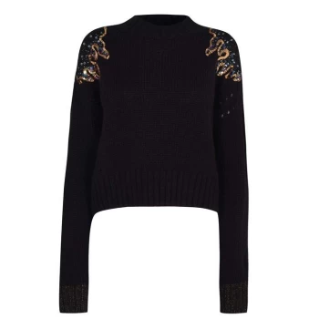 Scotch and Soda Maison Flame Knit Jumper - Black 0008