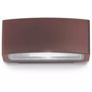 Ideal Lux Andromeda - 1 Light Outdoor Wall Light Coffee IP55, E27