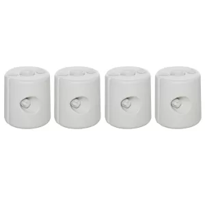 Outsunny Tent Weight Base, 4pcs Plastic Anchor Weights-White