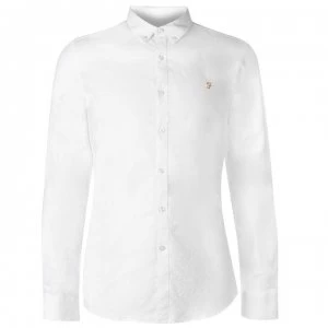 Farah Vintage Oxford Long Sleeve Shirt - White