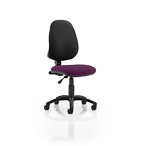 Dynamic Permanent Contact Backrest Task Operator Chair Without Arms Eclipse I Black Back, Tansy purple Seat High Back