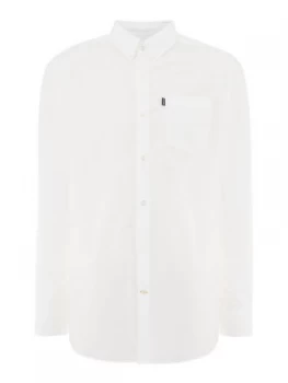 Mens Barbour Spence Long Sleeve Shirt White