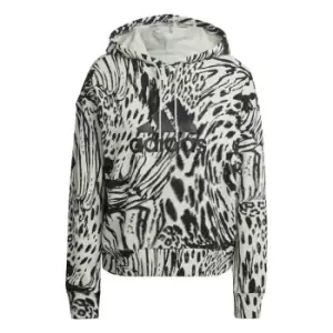 adidas Future Icons Animal Print Hoodie Womens - Green