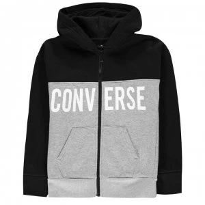 Converse Block Zip Hoodie Junior Boys - Black