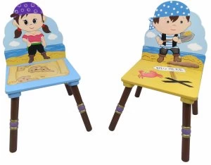 Fantasy Fields Pirate 2 Chair Set Blue and Purple Hat.