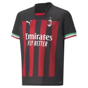 Puma AC Milan Home Shirt 2022 2023 Juniors - Black