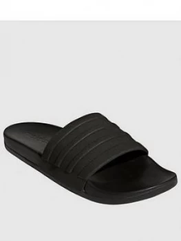 adidas Adilette Comfort Slides - Black, Size 4, Women
