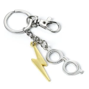 Harry Potter Lightning Bolt & Glasses Keyring