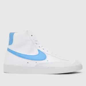 Nike White & Blue Blazer Mid 77 Next Nature Trainers