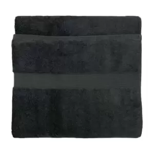 Paoletti Cleopatra Egyptian Combed Cotton Bath Towel Charcoal