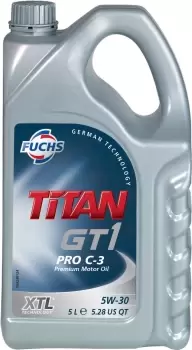 FUCHS TITAN GT1 PRO C-3 5W-30 ENGINE OIL LUBRICANT 5 LITRES ACEA C3