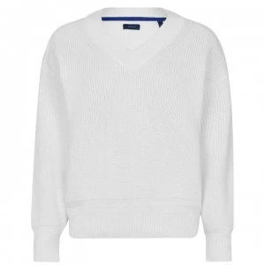 Gant Gant Ribbed V Knit - 113 EggSHELL