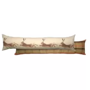 Evans Lichfield Hunter Leaping Hare Draught Excluder Polyester Linen Multi