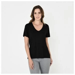 Firetrap Blackseal V Neck Tee - Black