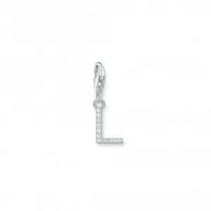 Charmista White Zirconia Letter L Charm Pendant 1940-051-14