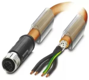 Phoenix Contact, SAC-4P-FSS/ 1.5-PUR PE SH SCO Series, Straight M12 to Unterminated Cable assembly, 1.5m Cable