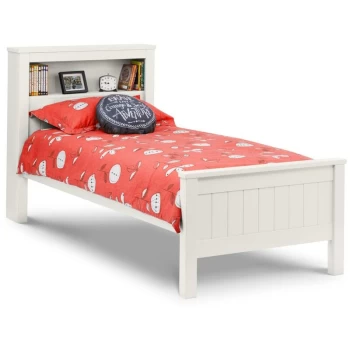 Louella - 3ft Single 90 x 190 Surf White Bookcase Bed Frame