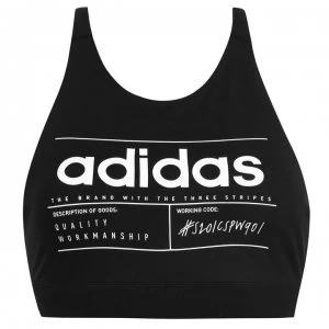 adidas Womens Basics Sports Bra Light Support - Black