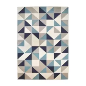 Homemaker Creation Geometric Rug Teal 120X170Cm