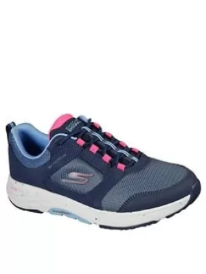 Skechers Go Walk Outdoors Waterproof Lace Up Trainers, Navy, Size 7, Women