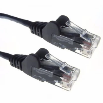 Zexum Black RJ45 Cat5e High Quality 24AWG Stranded Snagless UTP Ethernet Network LAN Patch Cable - 1.5 Meter