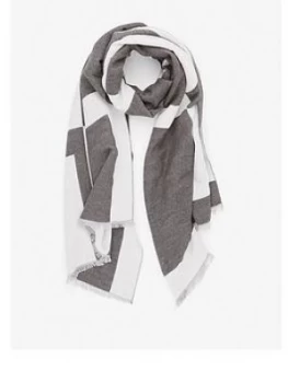 Mint Velvet Love Jacquard Scarf - Charcoal