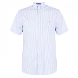 Gant Gant Short Sleeve Broadcloth Banker Shirt - Pale Blue 468