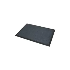 JVL Office Entrance Absorbent Barrier Door Mat, 120 x 180 cm, Black/Blue