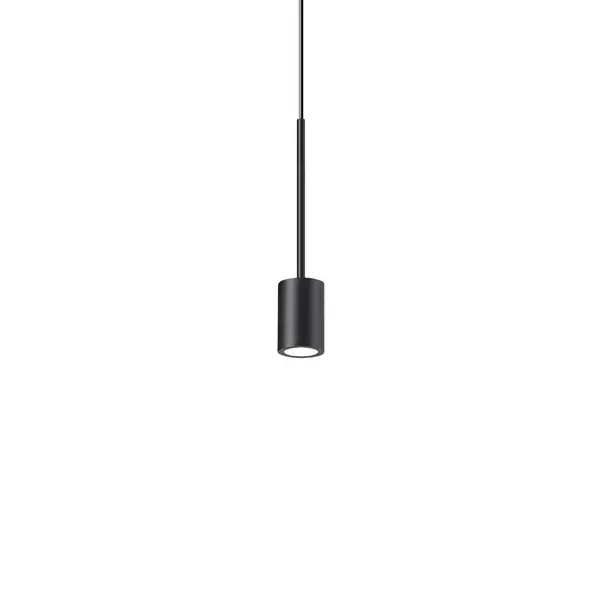 Archimede Integrated LED CylinderPendant Ceiling Light Black 250Lm 3000K