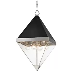 Coltrane 8 Light Pendant Polished Nickel, Acrylic