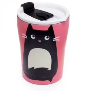 Feline Fine Cat Reusable Stainless Hot & Cold Thermal Insulated Food & Drink Cup 300ml