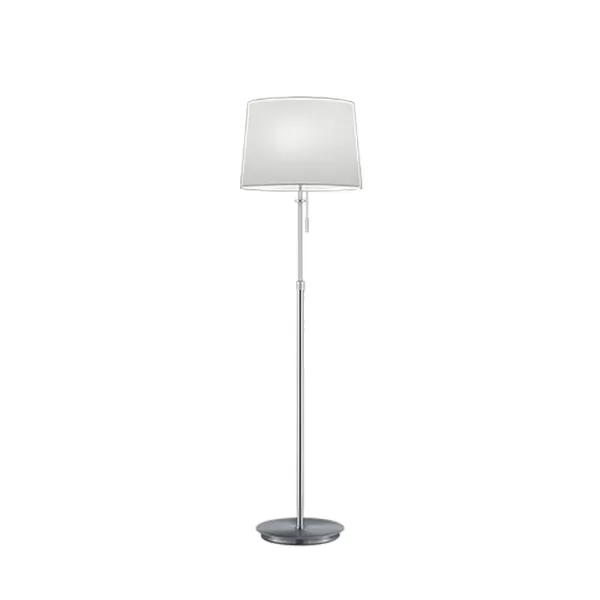 Lyon Modern 3 Light Floor Lamp with Shade Nickel Matt