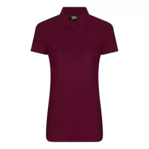 PRO RTX Womens/Ladies Pro Polyester Polo Shirt (M) (Burgundy)