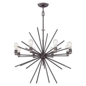 8 Light Ceiling Pendant Western Bronze Finish, E27